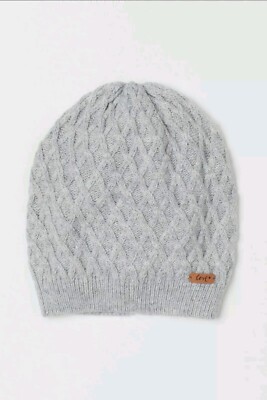 H&M Girls Knit Hat Grey Soft Cable-Knit Size 8-12 y. o. NWT
