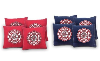 FIRE DEPT Firefighter Cornhole Bags SET of 8 ACA REGULATION Baggo Bean Bags