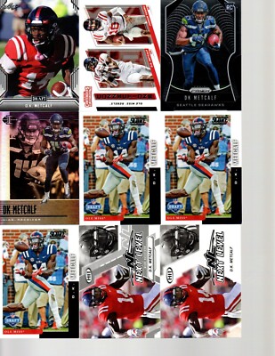 D. K. Metcalf Collection 56 Cards 40 Different Cards High Beckett Value $166