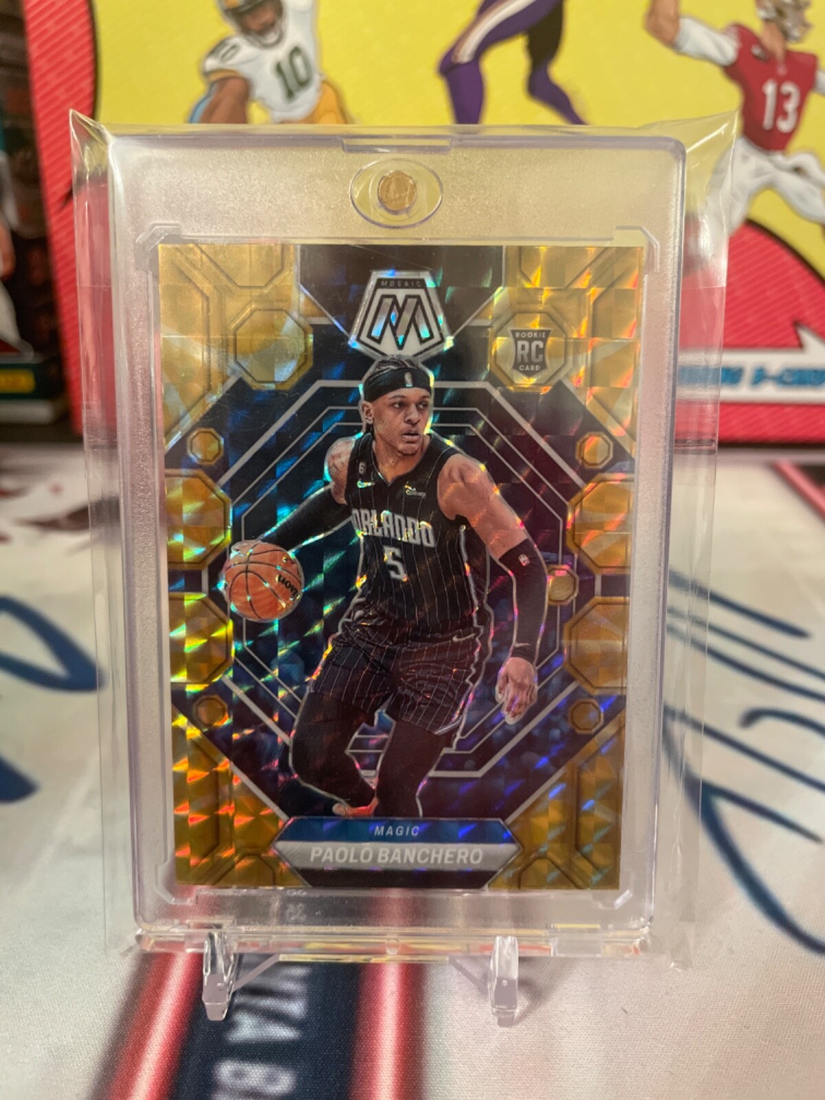 2022-23 Panini Mosaic - Rookies Reactive Yellow Mosaic Prizm #231 Paolo Banchero