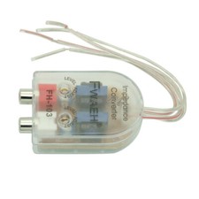 NEW Level Car Speaker High to Low Impedance Converter 2 Channel RCA Line Out