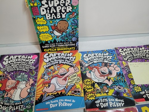Lot 14 Books CAPTAIN UNDERPANTS #1-7, Diary Of A Minecraft Zombie 1 3 7 8 10 11 - Picture 6 of 10