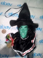 Wizard of Oz WICKED WITCH ELPHABA Christmas Ornament GREEN SKIN 1989 TEC RARE 6"
