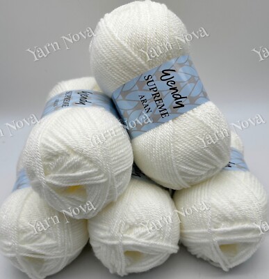 Crochet Yarn Uk Aran Wool Wendy Supreme Aran Knitting Crochet Yarn