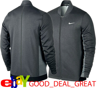 Tiger Woods Pullover Sweater Jacket 708090-010 Dark Gray *Nice Design* Large