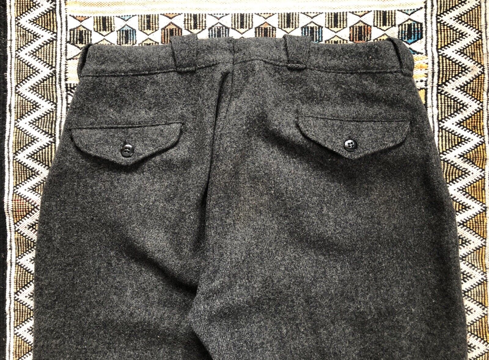 1930’s L.L. Bean Vtg Grey Thick Wool Hunting Pant… - image 3