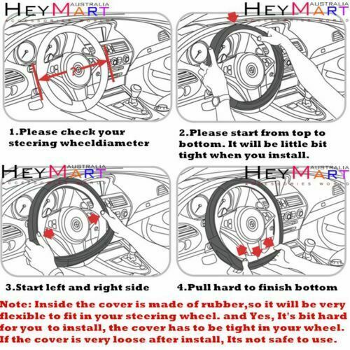Universal Car Steering Wheel Cover in Pure Beige Color Car Steering Wheel Covers - Picture 5 of 5