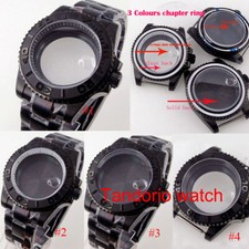 40mm Sapphire Glass Ceramic Bezel Chapter Ring Watch Case Fit for NH35 NH36 2824