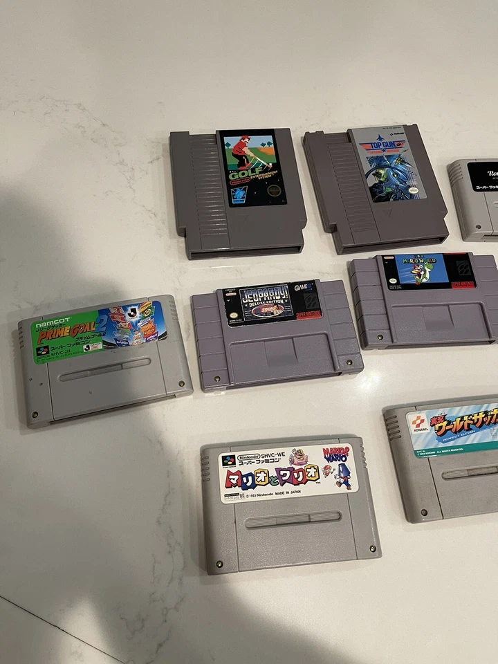 Vintage Nintendo Game Lot Bundle Super Mario World Japan  - Image 3 of 4