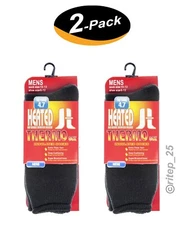 MENS HEATED THERMO SOX INSULATED SOCKS " 4.7 Tog rating & Ski Fur Lined (2 Pack)