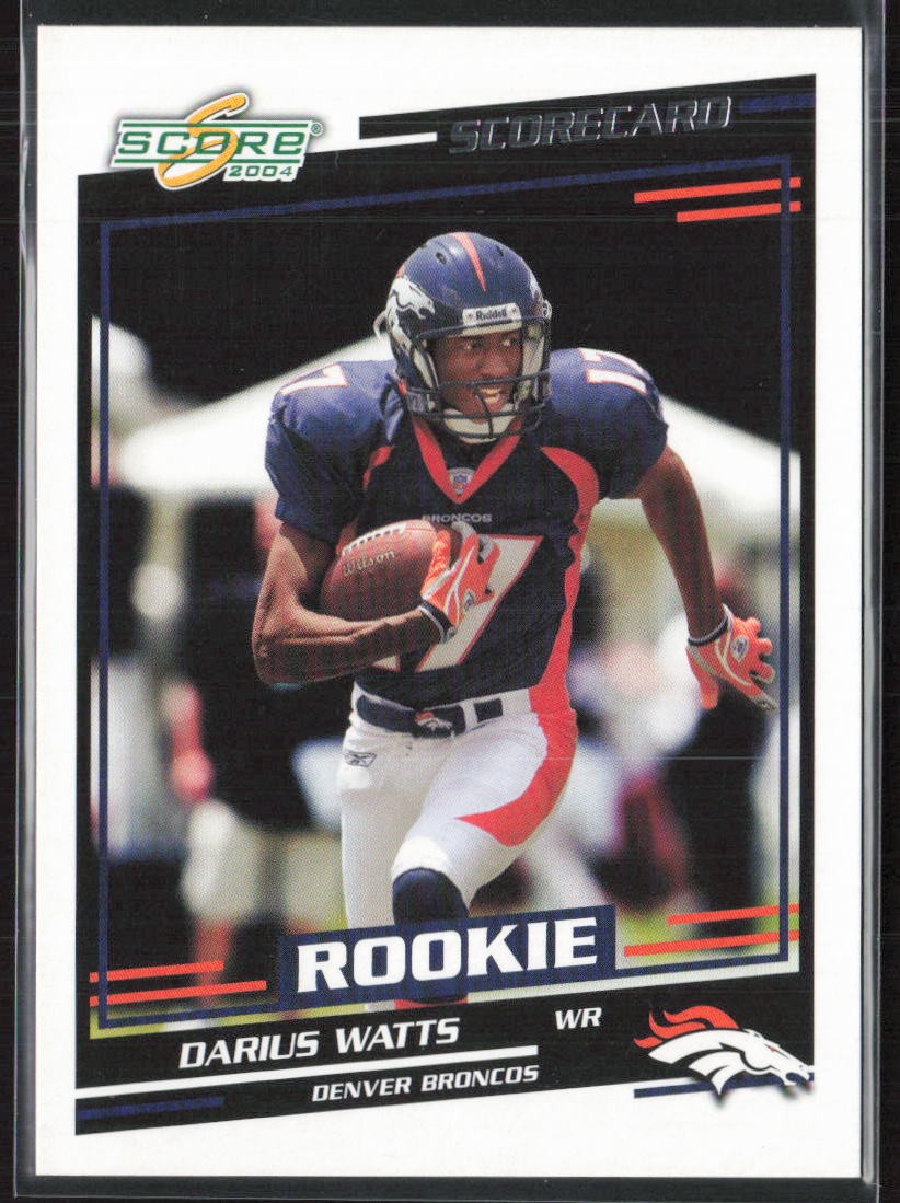2004 Score #418 Darius Watts Scorecard #/625 Denver Broncos (D)