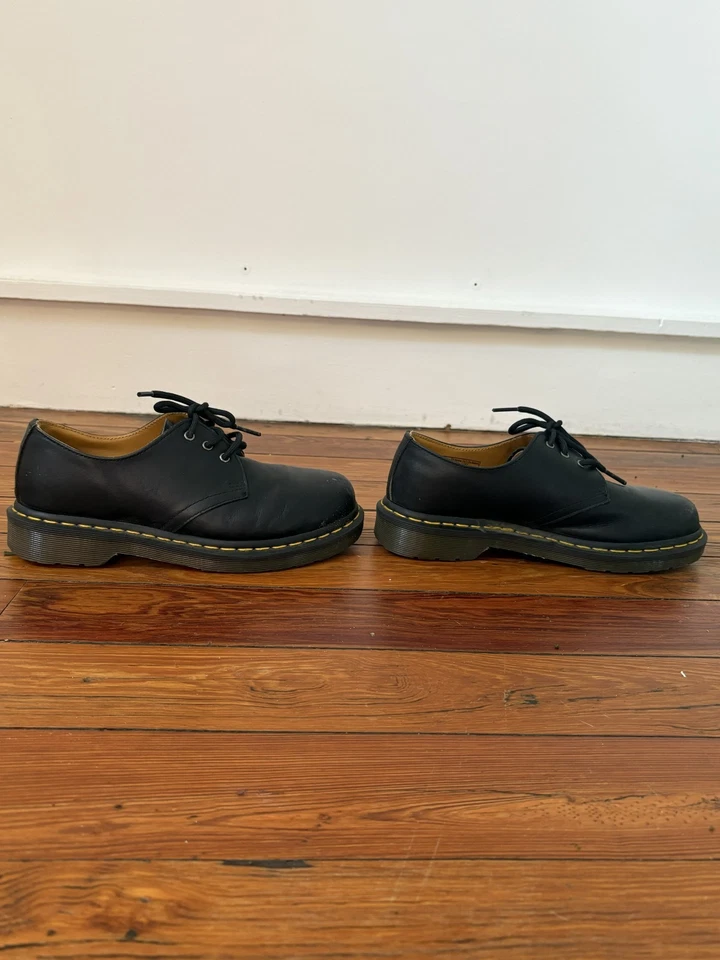 Sapato Oxford Preto 1461 Bex Couro Liso Preto - Reino Unido 5, EUA 8, 38 UE, 7 EUA L - Imagem 3 de 4