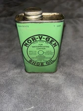 Vintage NOR-V-GEN Shoe Oil Can Norwegian Leather Waterproofing Co Mankato, MN