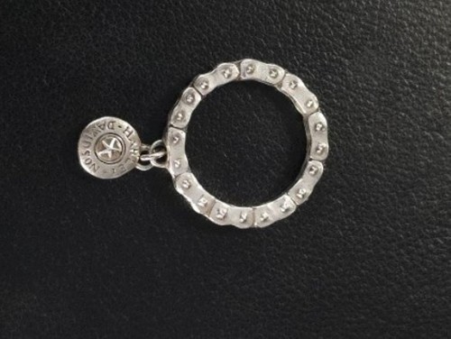Vintage Harley Davidson Ladies 925 Sterling Chain Link Ring Size 7