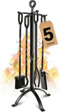 Fireplace Tools Set 5 Pieces 32 Inch Modern B...