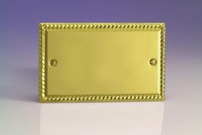 Varilight Double Blank Plate Georgian Brass XGDB
