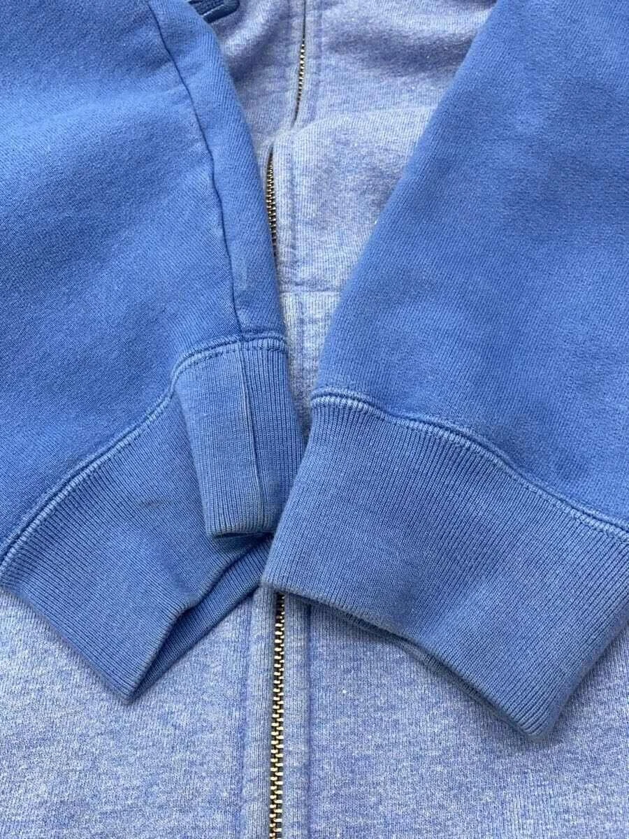 Felpa Supreme con cappuccio L cotone blu tinta unita usata