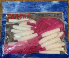Got-Cha Lures Curltail Grub White FT-1pk 20pcs-Brand New-SHIP N 24 HOURS