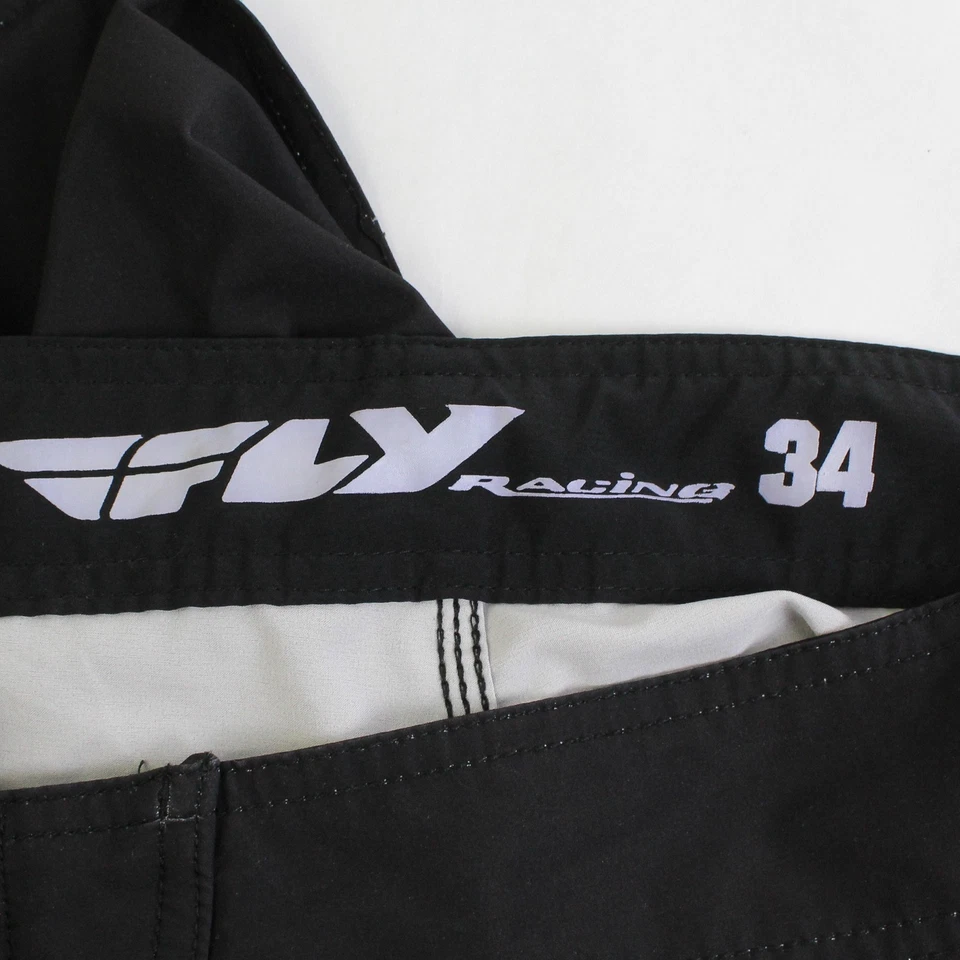 Fly Racing Men's Racing Gear 12 Inch Inseam Black & White Shorts Size 34 - Image 4 of 4