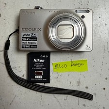Nikon Coolpix S6000 Silver 2.7 LCD 14.2 MP 7x Optical Zoom Digital Camera