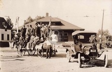 Railroad Depot, Lake Orion MI Michigan 1910 RPPC Photo Postcard COPY