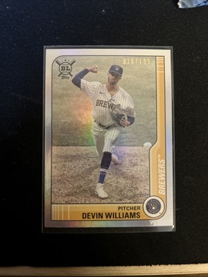 2021 Topps Big League- rc Devin Williams #132 Rainbow Foil 10/199