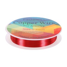 Jewelry Wire 82ft 32 Gauge Brass Craft Jewelry Wrapping Wire Bright Red