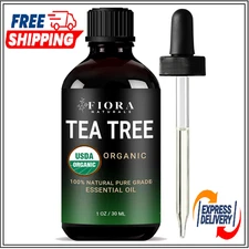 Tea Tree Oil 100% Pure Organic Tea Tree Essential Oil for Skin Face, Hair 1oz
