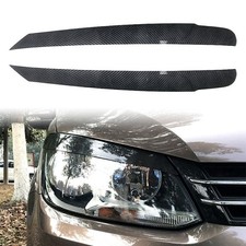 Front Fog Light Lamp Eyebrow Cover Trim Fit Volkswagen Touran 11-15 Carbon Fiber