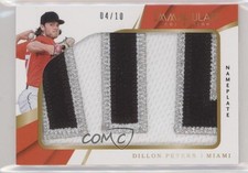 2018 Panini Immaculate Jumbo Relics Nameplates /10 Dillon Peters Rookie RC