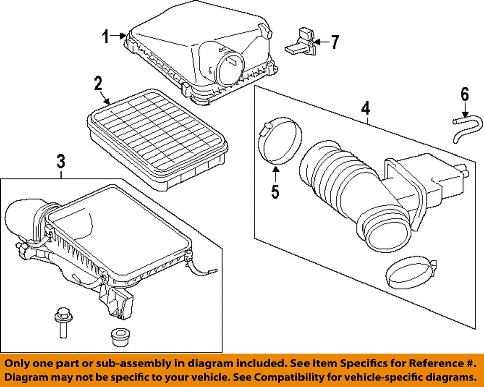 Toyota Tundra 2017 2018 fabricante de equipos originales filtro de aire con tubo V8 4,6 L 8 cilindros Foto 3 de 4