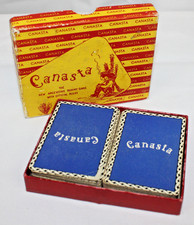 Vtg Canasta Playing Card Set in Box Kingsbridge by Atlantic in Orig Box Game