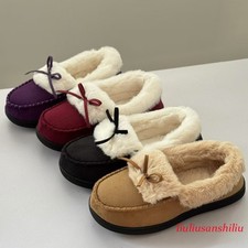 Home Shoes Thickened Soles Warm Plush Cotton Slippers Outside Loafer Shoes