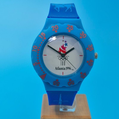 Exklusive McDonald s Olympia 1996 Atlanta Sammler Uhr   Blaues Retro-Design