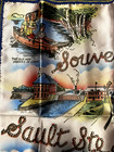 Vintage Souvenir Pillow Cover/Sham Michigan Sault Ste Marie  — photo 3