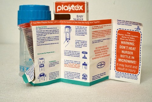 Vintage Playtex Nurser Probierset 4 Unzen Babyflasche Drop-in-Einlagen Flat Top Brustwarze - Bild 10 von 17