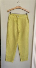 Eva Tralala Yellow Linen Trousers Size 10