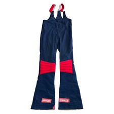 Salopette sci vintage Gigi Rizzi anni 90 stile retrò bavaglino blu bambini età 6-8 anni