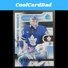 2022-23 SP Game Used Autographs Blue #152 Erik Kallgren RC - Toronto Maple Leafs