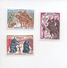 Monaco mint never hinged MNH Scott 920-22 circus animals