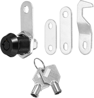 5/8 Zoll Schwarze Schrank SchlöSser Mit Silbernen SchlüSseln, 1 Packung Zinklegi