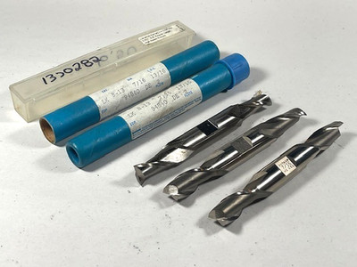 7/16'' 2 Flute End Mill Double end HSS 3 pc set