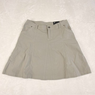 Kuhl Rock US10 EU40 Khaki A-Linie Stretch Wandern Outdoor Aktiv Vintage Patina