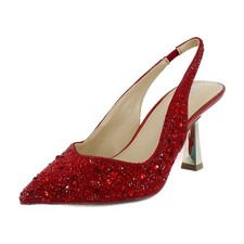 Betsey Johnson Clark Womens Heels Red/Gold