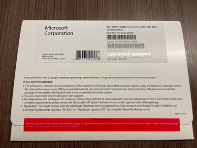 Microsoft Windows 10 Pro - FQC-08930 (64-bit, OEM DVD) for sale 
