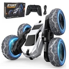 Remote Control Car for Boys, RC Monster Truck, USB Rechargeable 4WD RC Silver