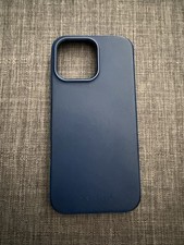 Mujjo Premium Leather Monaco Blue Phone Case for iPhone 16 Pro Max