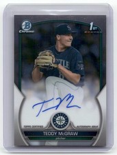 2023 Bowman Draft #CDA-TM Teddy McGraw Chrome Prospect Autographs