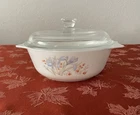 Vintage England Pyrex Casserole In Blue Iris