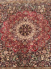 SILK Highlight & INLAID Handwoven Oriental Pakistan Rug Wool Carpet 9' 11"X6' 2